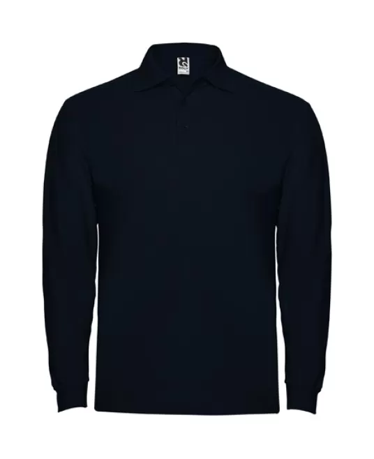 Tricou polo maneca lunga barbati 220g/mp, bleumarin Tricou polo maneca lunga barbati 220g/mp, bleumarin