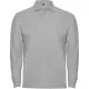 Tricou polo maneca lunga barbati 220g/mp, gri melanj Tricou polo maneca lunga barbati 220g/mp, gri melanj