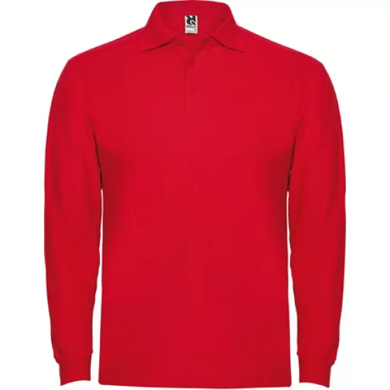 Tricou polo maneca lunga barbati 220g/mp, rosu Tricou polo maneca lunga barbati 220g/mp, rosu