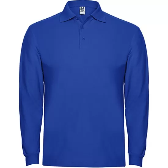 Tricou polo maneca lunga barbati 220g/mp, albastru royal Tricou polo maneca lunga barbati 220g/mp, albastru royal