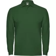 Tricou polo maneca lunga barbati 220g/mp, verde sticla Tricou polo maneca lunga barbati 220g/mp, verde sticla