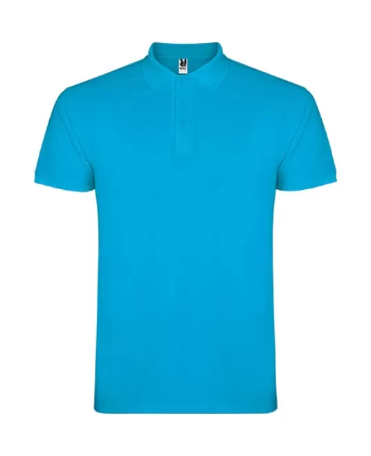 Tricou polo premium barbati, bumbac 200g/mp, Albastru turcoaz