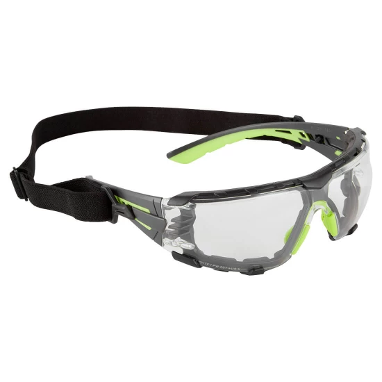 Ochelari de protectie cu spuma detasabila, transparenti