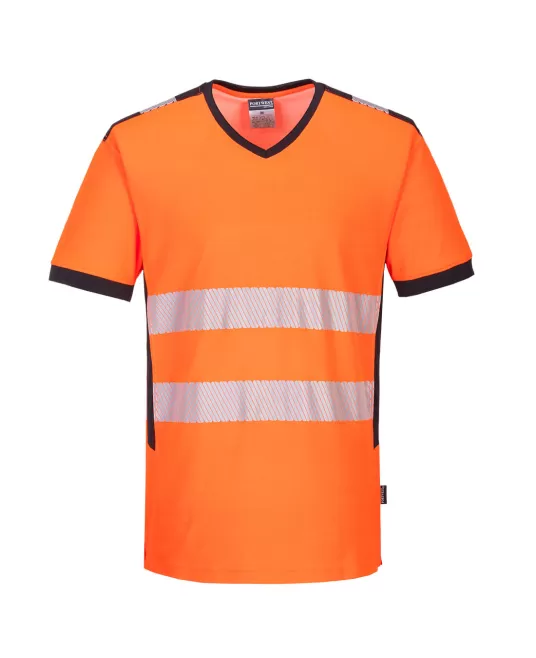 Tricou Hi-Vis premium V-neck maneca scurta,175 g, [PW310] , portocaliu