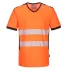 Tricou Hi-Vis premium V-neck maneca scurta,175 g, [PW310] , portocaliu