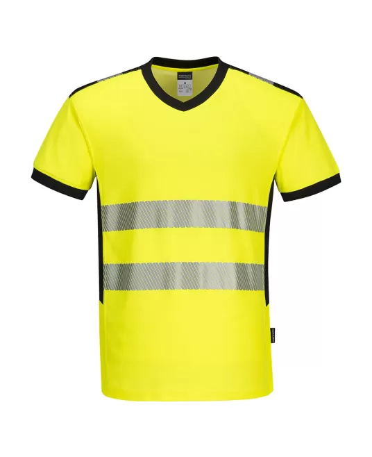 Tricou Hi-Vis premium V-neck maneca scurta,175 g, [PW310] , galben