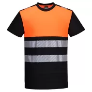 Tricou HiVis premium, continut ridicat de bumbac, portocaliu negru