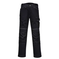 Pantaloni vatuiti cargo tercot, negru