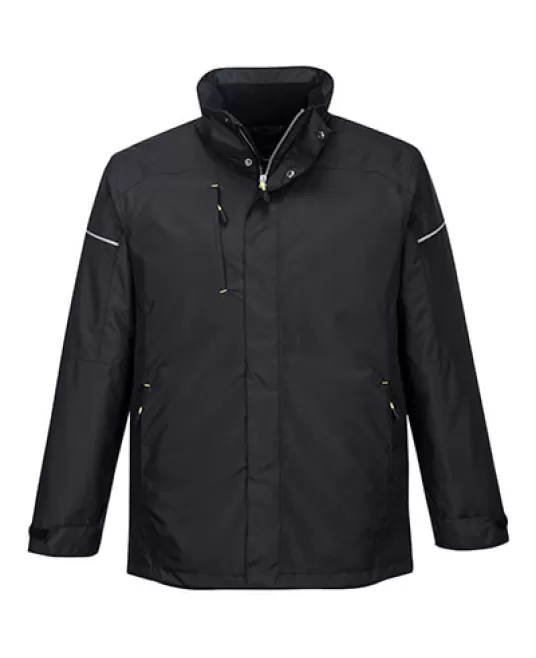 Jacheta de iarna impermeabila, gluga detasabila Negru