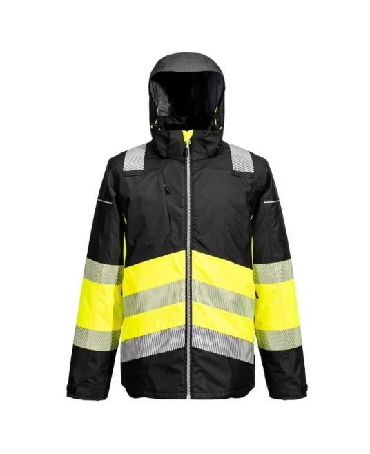 Jacheta premium de iarna HiVis, galben-negru