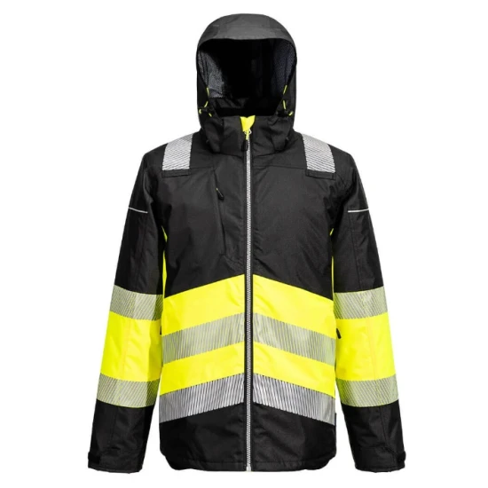 Jacheta premium de iarna HiVis, galben-negru