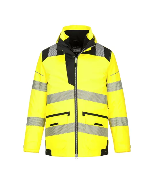 Jacheta premium HiVis 5-in-1, galben-negru [PW367] 