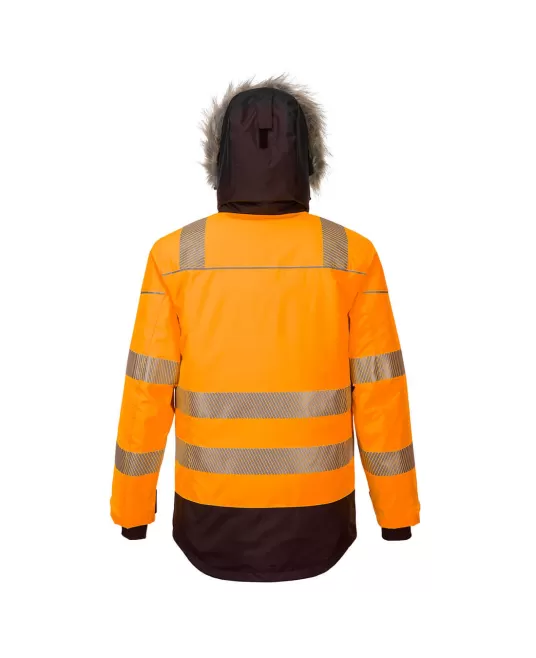 Jacheta vatuita premium HiVis reflectorizanta, portocaliu si negru Jacheta vatuita premium HiVis reflectorizanta, portocaliu si negru