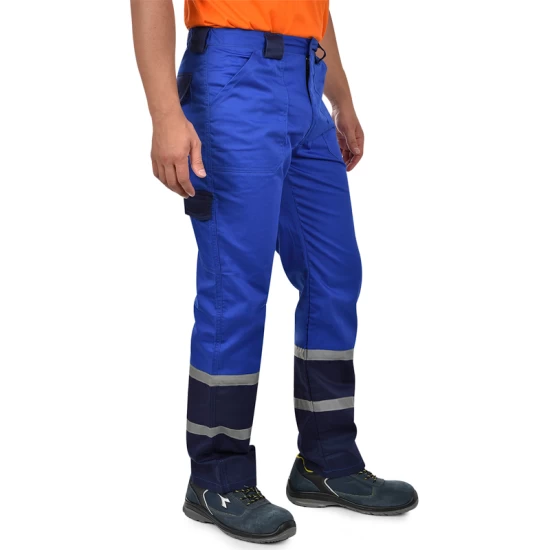 Pantaloni tercot Chars Daily cu dungi reflectorizante, 240g/m2, albastru Pantaloni tercot Chars Daily cu dungi reflectorizante, 240g/m2, albastru