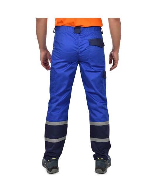 Pantaloni tercot Chars Daily  cu dungi reflectorizante, 240g/m2, albastru Pantaloni tercot Chars Daily  cu dungi reflectorizante, 240g/m2, albastru