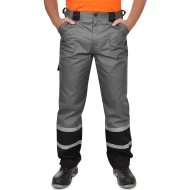 Pantaloni tercot Chars Daily  cu dungi reflectorizante, 240g/m2, gri