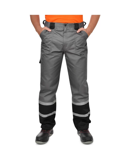 Pantaloni tercot Chars Daily  cu dungi reflectorizante, 240g/m2, gri Pantaloni tercot Chars Daily  cu dungi reflectorizante, 240g/m2, gri