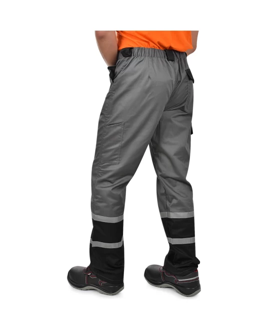 Pantaloni tercot Chars Daily  cu dungi reflectorizante, 240g/m2, gri Pantaloni tercot Chars Daily  cu dungi reflectorizante, 240g/m2, gri