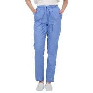 Pantaloni de lucru industria alimentara sau curatenie, tercot 160g/m2,  albastru deschis