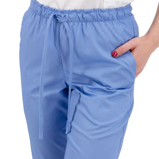 Pantaloni de lucru industria alimentara sau curatenie, tercot 160g/m2, albastru deschis Pantaloni de lucru industria alimentara sau curatenie, tercot 160g/m2, albastru deschis