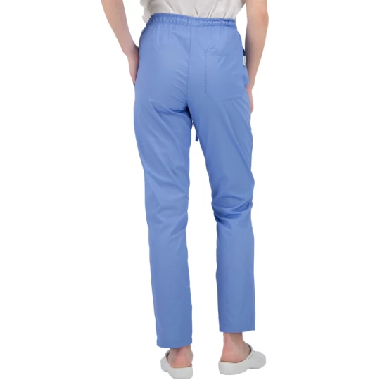 Pantaloni de lucru industria alimentara sau curatenie, tercot 160g/m2, albastru deschis Pantaloni de lucru industria alimentara sau curatenie, tercot 160g/m2, albastru deschis