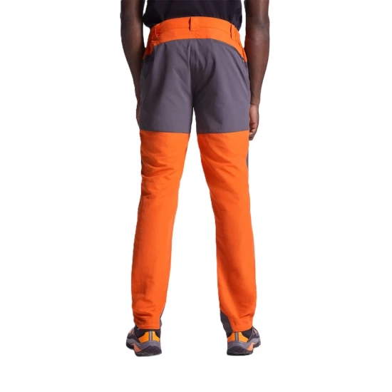 Pantaloni de lucru flexibili elastan, bicolori, portocaliu-gri inchis Pantaloni de lucru flexibili elastan, bicolori, portocaliu-gri inchis