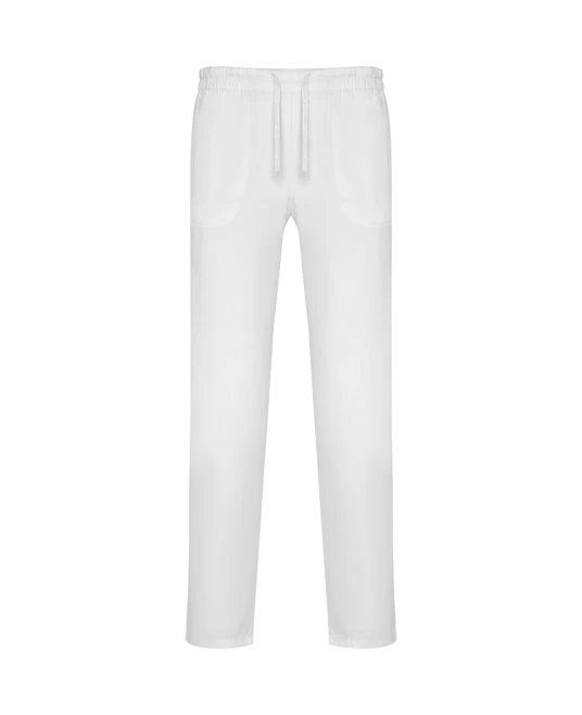 Pantaloni cu snur si buzunare, tercot 195g/m2 alb Pantaloni cu snur si buzunare, tercot 195g/m2 alb
