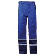 Pantaloni de lucru Colins tercot 200g/m2, albastru bleumarin benzi reflectorizante Pantaloni de lucru Colins tercot 200g/m2, albastru bleumarin benzi reflectorizante