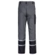 Pantaloni de lucru Colins bumbac 240g/m2, gri benzi reflectorizante Pantaloni de lucru Colins bumbac 240g/m2, gri benzi reflectorizante