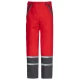 Pantaloni de lucru Colins bumbac 240g/m2,  rosu dungi reflectorizante