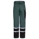 Pantaloni de lucru Colins bumbac 240g/m2, verde dungi reflectorizante Pantaloni de lucru Colins bumbac 240g/m2, verde dungi reflectorizante