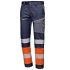 Pantaloni HiVis premium stretch, 245g/m2, bleumarin-portocaliu