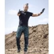 Pantaloni de lucru slim fit, model camuflaj, bumbac strech Pantaloni de lucru slim fit, model camuflaj, bumbac strech
