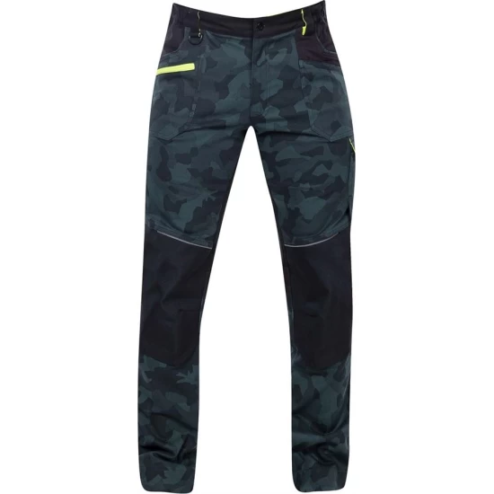 Pantaloni de lucru slim fit, model camuflaj, bumbac strech Pantaloni de lucru slim fit, model camuflaj, bumbac strech