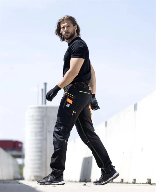 Pantaloni lucru slim fit negru – bumbac stretch, ultra rezistenti Pantaloni lucru slim fit negru – bumbac stretch, ultra rezistenti