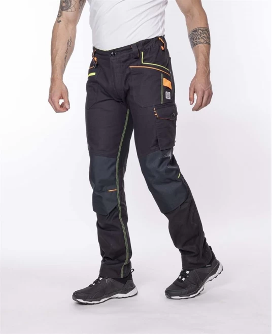 Pantaloni lucru slim fit negru – bumbac stretch, ultra rezistenti Pantaloni lucru slim fit negru – bumbac stretch, ultra rezistenti