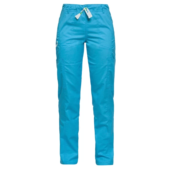 Pantaloni unisex premium cu snur, elastan, 180g/m2, albastru turcoaz Pantaloni unisex premium cu snur, elastan, 180g/m2, albastru turcoaz