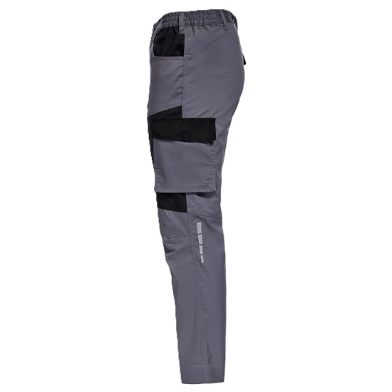 Pantaloni de lucru subtiri, ENOS stretch gri-negru, 210g/m2 Pantaloni de lucru subtiri, ENOS stretch gri-negru, 210g/m2