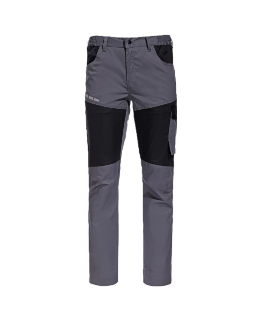 Pantaloni de lucru subtiri, ENOS stretch gri-negru, 210g/m2