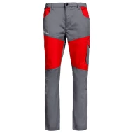 Pantaloni de lucru subtiri, ENOS stretch gri-rosu, 210g/m2 Pantaloni de lucru subtiri, ENOS stretch gri-rosu, 210g/m2