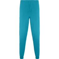 Pantaloni stretch cu snur si buzunare, 170g/m2, albastru turcoaz