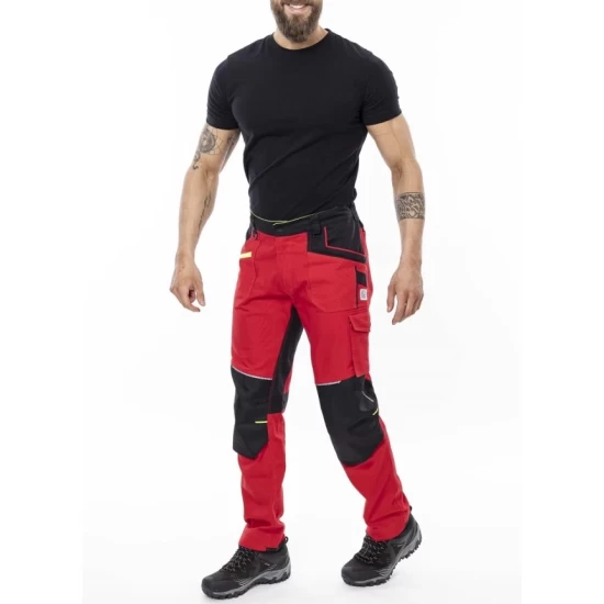 Pantaloni de lucru 4xstretch premium slimfit, rosu Pantaloni de lucru 4xstretch premium slimfit, rosu