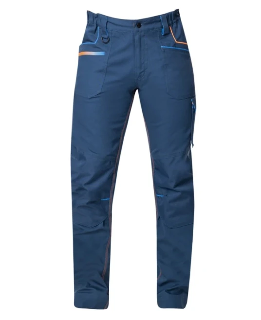 Pantaloni lucru slim fit albastru – bumbac stretch, ultra rezistenti