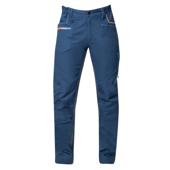 Pantaloni lucru slim fit albastru – bumbac stretch, ultra rezistenti