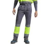 Pantaloni HiVis cu dungi reflectorizante, Daily  Gri/galben
