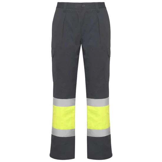 Pantaloni HiVis cu dungi reflectorizante, Daily Gri/galben Pantaloni HiVis cu dungi reflectorizante, Daily Gri/galben