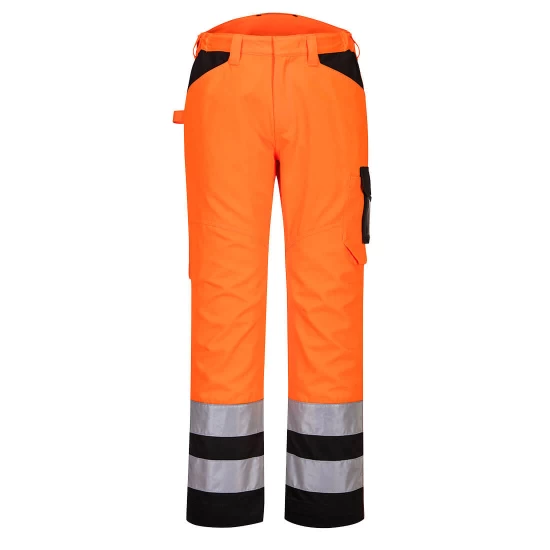 Pantaloni Hi-Vis fara elemente metalice PW2 [PW241], Portocaliu/Negru