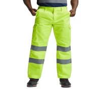 Pantaloni HiVis dungi reflectorizante, tercot 235 g/mp, galben Pantaloni HiVis dungi reflectorizante, tercot 235 g/mp, galben