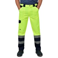 Pantaloni HiVis tercot 250 g/mp, galben negru