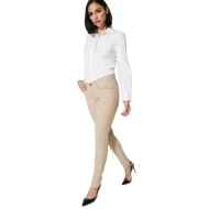 Pantaloni stretch femei, bumbac 280g/m2, bej
